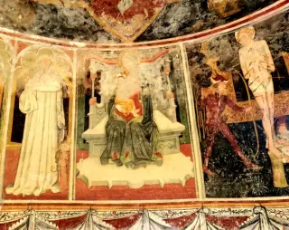 Santi e Madonna col Bambino - Cappella di San Bernardo o San Bernardino da Siena a Piozzo
