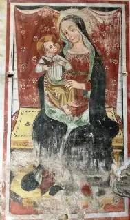Madonna col Bambino - Cappella Cimiteriale del Santo Sepolcro o Santa Maria Fuori le Mura a Piozzo