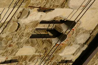 Dettaglio capitello a stampella campanile - Chiesa  Parrocchiale Vecchia dell' Assunta a Ponti