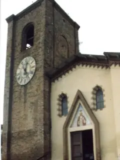 Facciata e Campanile - Foto storica del 2000 - Parrocchiale di San Pietro in Vincoli a Rivalba