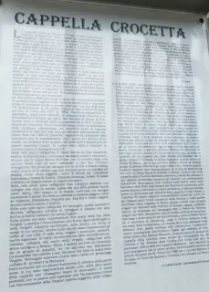 Pannello illustrativo - Cappella della Crocetta a Rocca de' Baldi