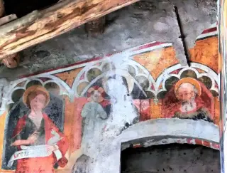 Affreschi - Ex Convento del Cascinale dei Frati a Roccaforte MondovìFrazione Bertini