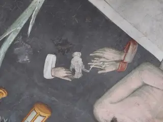 Cristo di pietà dettaglio - Chiesa o Abbazia di Sant'Antonio di Ranverso a Buttigliera AltaFrazione Sant'Antonio di Ranverso