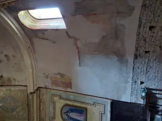 Resti di affreschi del '400 - Parrocchiale di Santa Maria di Pulcherada a San Mauro Torinese