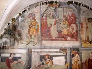 Storie di San Giuliano -  Investitura di Giuliano - Cappella di San Giuliano a SaviglianoFrazione San Giuliano