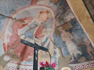 Cristo in Mandorla e santi - Chiesa dei Santi Fabiano e Sebastiano a Montiglio MonferratoFrazione Scandeluzza