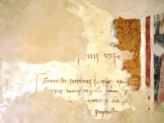 Scritta in latino - Chiesa di San Nicola o Nicolao a Settime