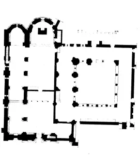 Pianta - Canonica di Santa Maria di Vezzolano a AlbugnanoFrazione Vezzolano
