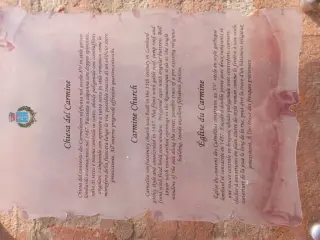 Pannello illustrativo - Chiesa del Carmine a Incisa ScapaccinoFrazione Villa