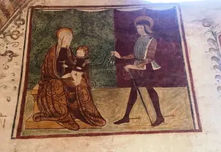 Madonna col Bambino e santo - Chiesa del Carmine a Incisa ScapaccinoFrazione Villa