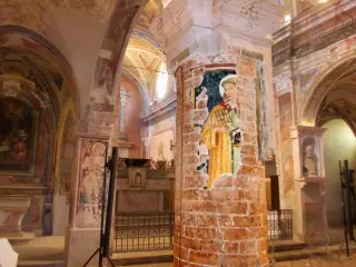 Navata sinistra, pilastro tra la quinta e sesta campata, san Lorenzo - Ex Parrocchiale di Santa Caterina a Villanova MondovìFrazione Villa