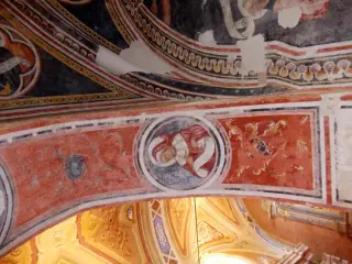 Ultima campata navata destra, sottarco nord, profeta Amos - Ex Parrocchiale di Santa Caterina a Villanova MondovìFrazione Villa