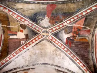 Seconda campata navata sinistra, affreschi della volta - Ex Parrocchiale di Santa Caterina a Villanova MondovìFrazione Villa