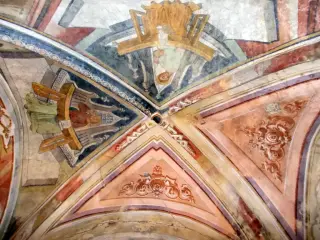 Prima campata, volta navata destra, visione d'insieme - Ex Parrocchiale di Santa Caterina a Villanova MondovìFrazione Villa