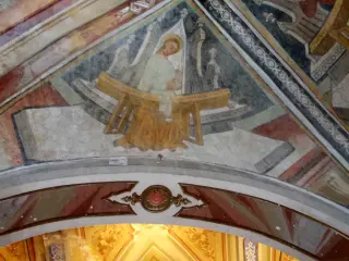 Prima campata, volta navata destra, san Giovanni Evangelista - Ex Parrocchiale di Santa Caterina a Villanova MondovìFrazione Villa