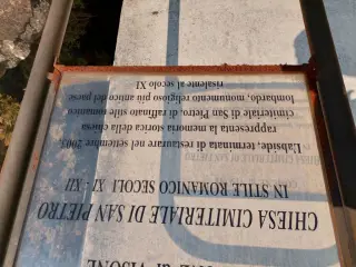 Pannello illustrativo - Resti Dell'abside Della Chiesa di San Pietro a Visone