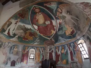 Affreschi absidali - Pieve di San Pietro a Volpedo