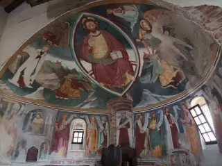 Affreschi absidali - Pieve di San Pietro a Volpedo