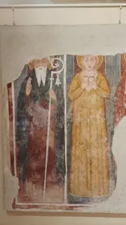 SS. Antonio e Agata Affresco staccato (Museo Biella) - Chiesa dei Santi Fabiano e Sebastiano a Ponderano