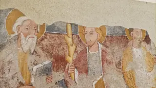 Santi Affresco staccato (Museo Biella) - Chiesa dei Santi Fabiano e Sebastiano a Ponderano