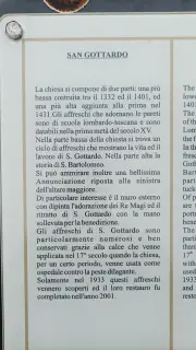 Pannello illustrativo - Chiesa di San Gottardo a CannobioFrazione Carmine Superiore