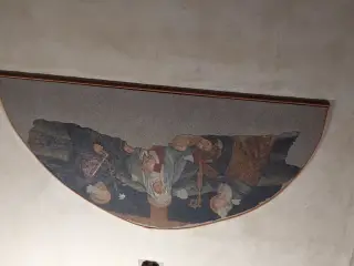 Affresco di Han Klemer staccato Pietà tra i santi Agostino e Domenico - Chiesa di Sant'Agostino a Saluzzo