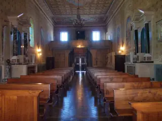 Interno verso controfacciata - Santuario della Consolata a Saluzzo