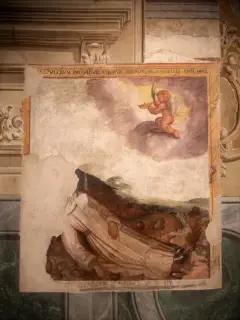 Affresco parete destra - Santuario della Consolata a Saluzzo