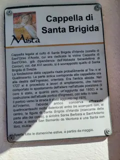 Pannello illustrativo - Cappella di Santa Brigida a Piasco