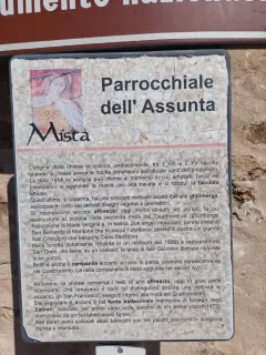 Pannello illustrativo - Parrocchiale dell' Assunta a Rossana