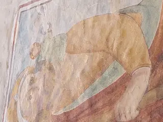 San Cristoforo dettaglio del Bambino - Parrocchiale di Santa Margherita a Casteldelfino