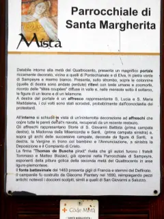 Pannello illustrativo - Parrocchiale di Santa Margherita a Casteldelfino