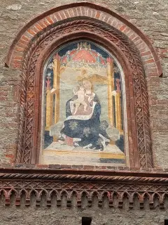 Affresco della Madonna col Bambino - Parrocchiale di San Martino a Sanfront