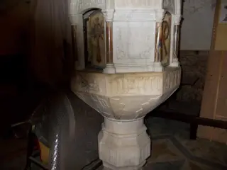 Fonte battesimale: M CCCC - Parrocchiale di San Siro a Virle Piemonte