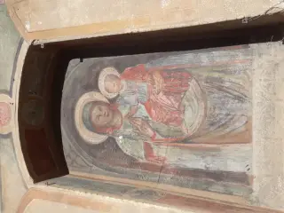 Affresco in facciata - Duomo di San Donato a Pinerolo