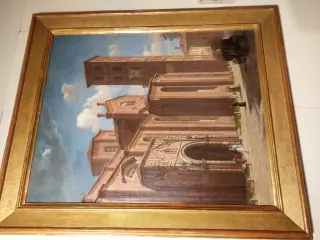 Veduta lato sud Cattedrale di Asti - Giovanni Migliara -  XIX secolo - Asti Palazzo Mazzetti - Cattedrale di Maria Assunta e San Gottardo a Asti