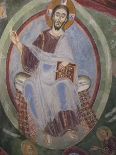 Affreschi - Cristo Pantocratore - Cappella di Sant'Eldrado a Novalesa