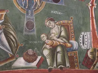 Affreschi - Storie di San Nicola Particolare - Cappella di Sant'Eldrado a Novalesa