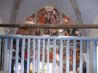 Visione d'insieme dalla cantoria - Cappella di San Cristoforo o dell'Annunziata a SalbertrandFrazione Oulme