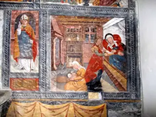Nascita della Vergine - santo Vescovo - Cappella di San Cristoforo o dell'Annunziata a SalbertrandFrazione Oulme