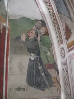 Tre personaggi della famiglia Goffi - Cappella di San Giulio a LemieFrazione Forno