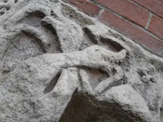 Architrave lato nord - dettaglio - Battistero o Rotonda di San Pietro in Consavia a Asti