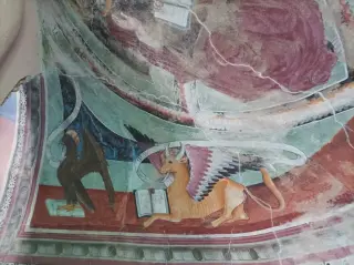 Simboli degli evangelisti - Cappella della Madonna di Vespiola a Baldissero Canavese