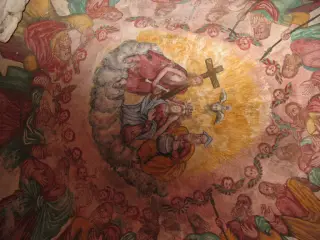 Affresco cappella del paradiso - Santuario o Priorato di Santo Stefano al Monte a Candia Canavese