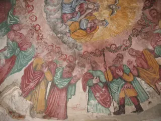 Affresco cappella del paradiso - Santuario o Priorato di Santo Stefano al Monte a Candia Canavese