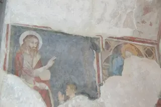 Santo con devoto - Chiesa di San Lorenzo a Settimo Vittone