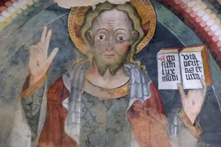 Pantocratore dettaglio - Oratorio di San Martino a Vicolungo
