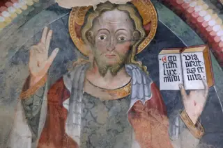 Pantocratore dettaglio - Oratorio di San Martino a Vicolungo