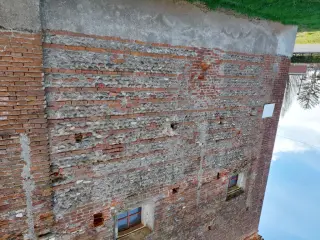 Muratura del fianco - Oratorio di San Martino a Vicolungo