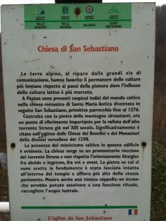 Pannello Illustrativo - Chiesa o Cappella di San Sebastiano a Postua